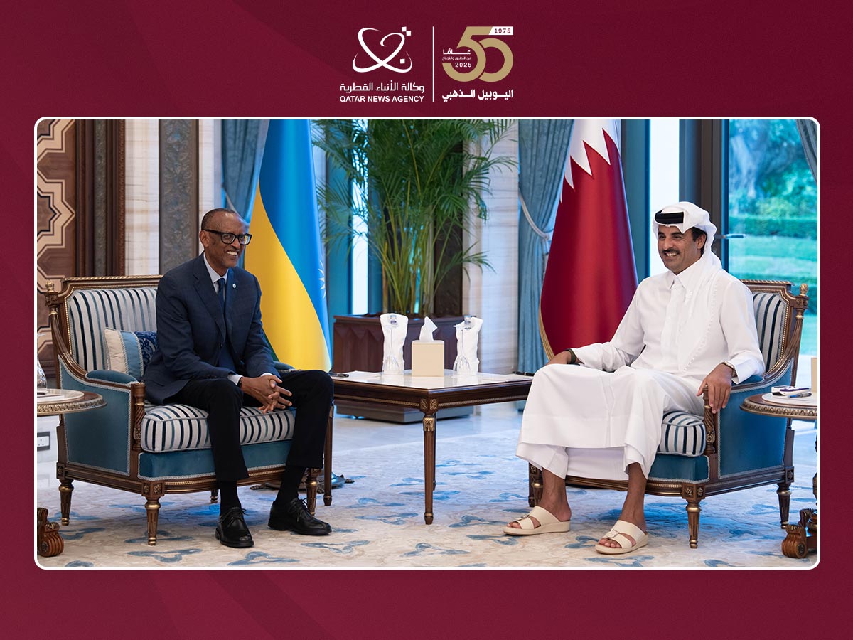سمو الأمير ورئيس رواندا يبحثان مستجدات الأوضاع الإقليمية والدولية