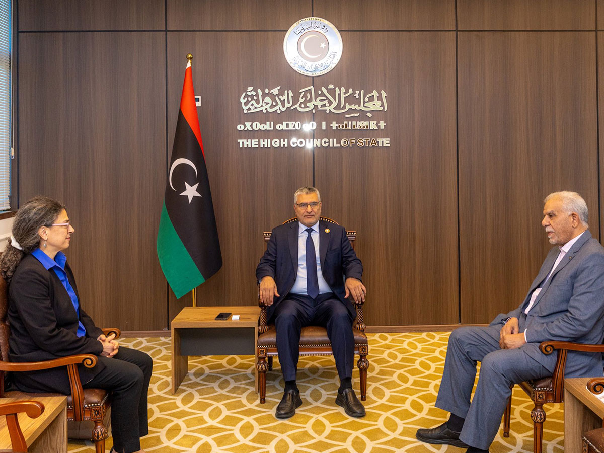 رئيس المجلس الأعلى للدولة في ليبيا يبحث مع نائبة المبعوث الأممي مستجدات العملية السياسية