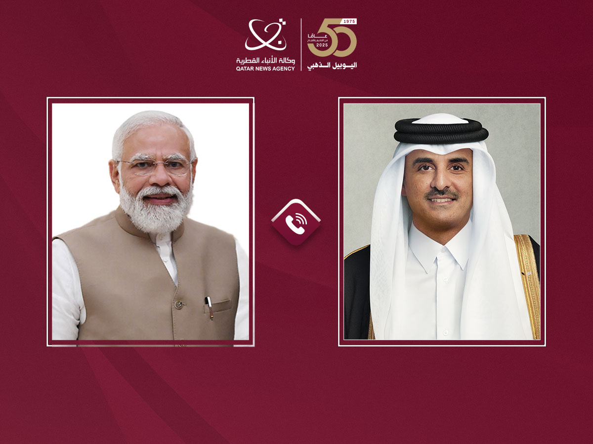 سمو الأمير يتلقى اتصالا هاتفيا من رئيس الوزراء الهندي