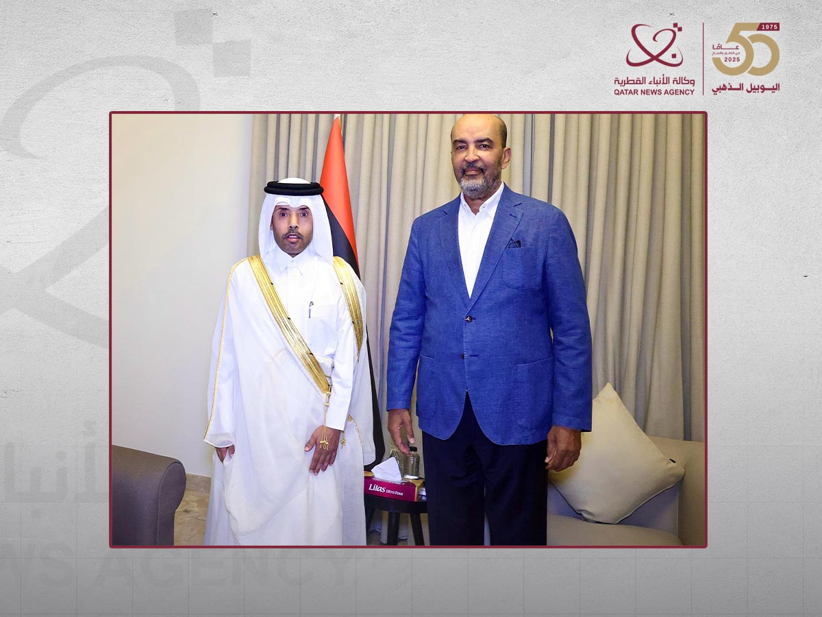 نائب رئيس المجلس الرئاسي الليبي يجتمع مع سفير دولة قطر