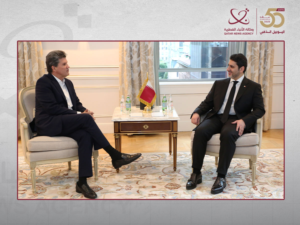 محافظ مصرف قطر المركزي يجتمع مع رئيس مجلس إدارة جنرال أتلانتيك