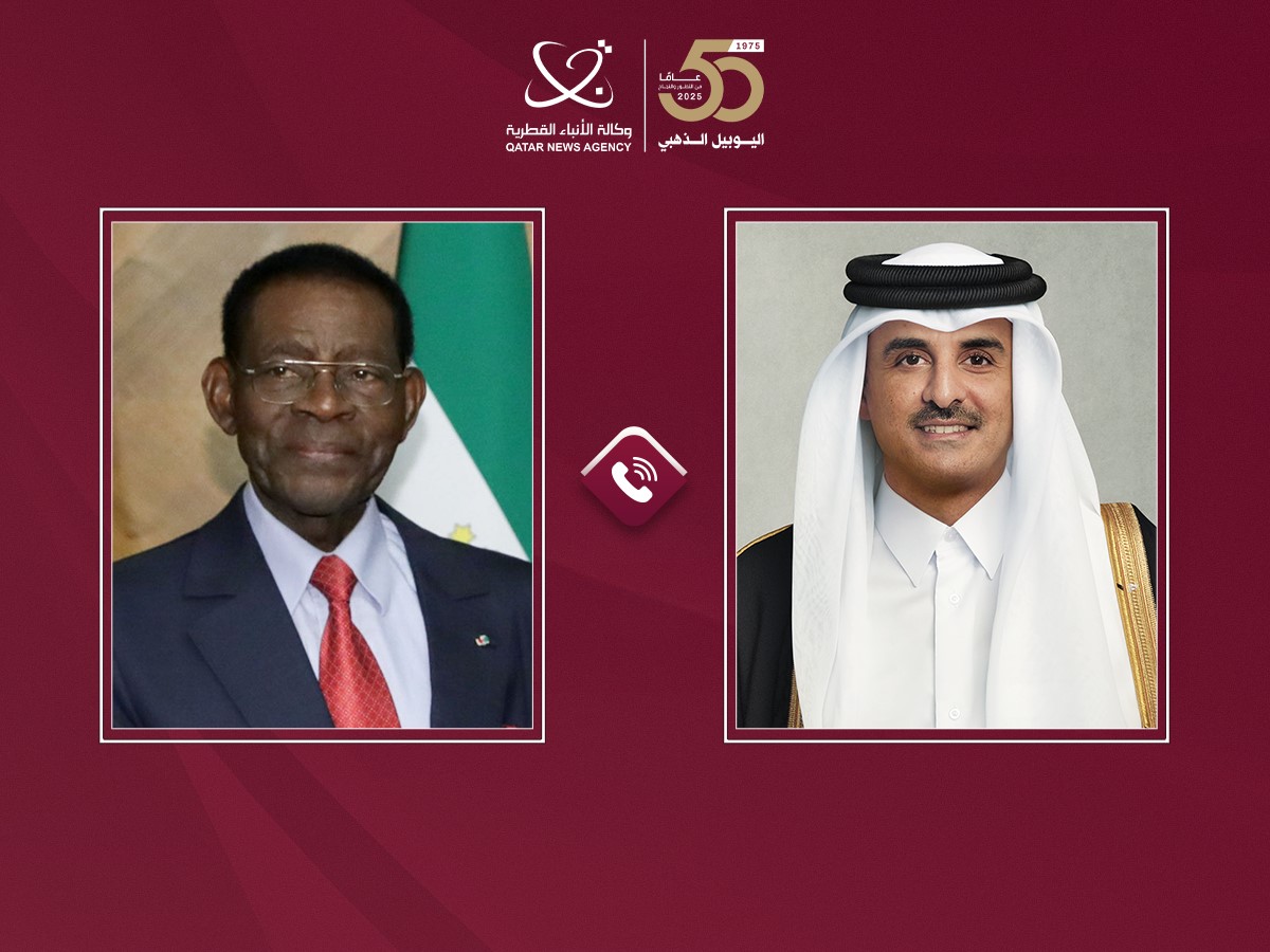 سمو الأمير يتلقى اتصالا هاتفيا من رئيس غينيا الاستوائية