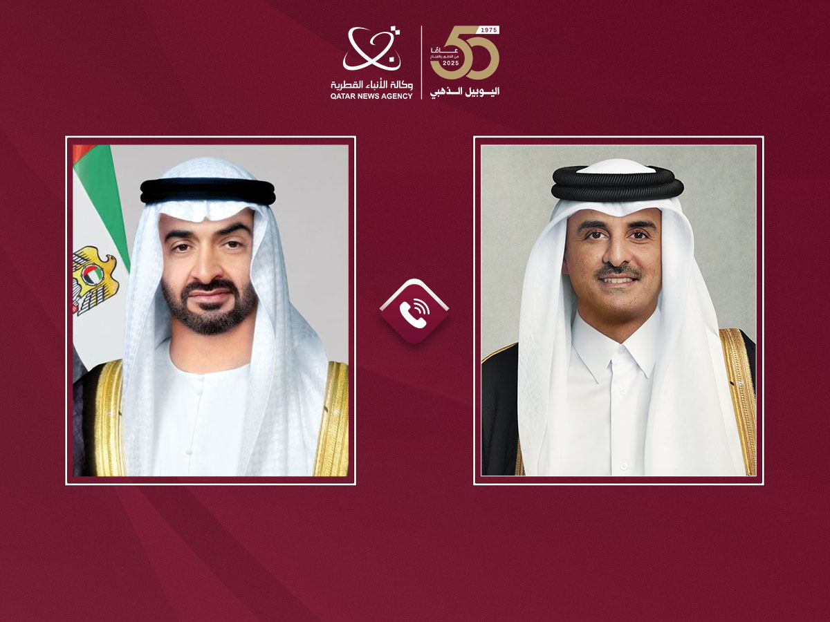 سمو الأمير يتلقى اتصالا هاتفيا من رئيس الإمارات