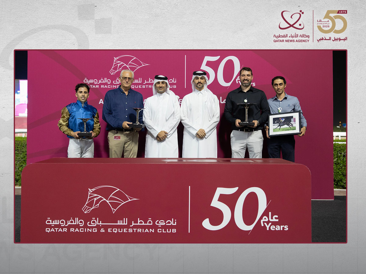 المهرة "دوحة بو ثيلة" تفوز بكأس الهملة للخيل المهجنة الأصيلة