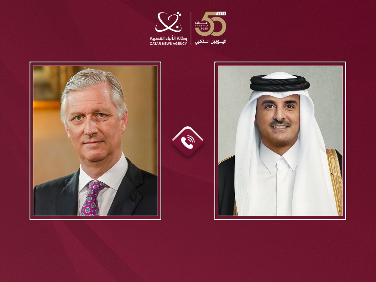 سمو الأمير يتلقى اتصالا هاتفيا من ملك بلجيكا