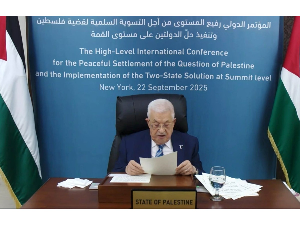 الرئيس الفلسطيني يرحب باعترافات الدول الغربية بفلسطين أمام مؤتمر حل الدولتين