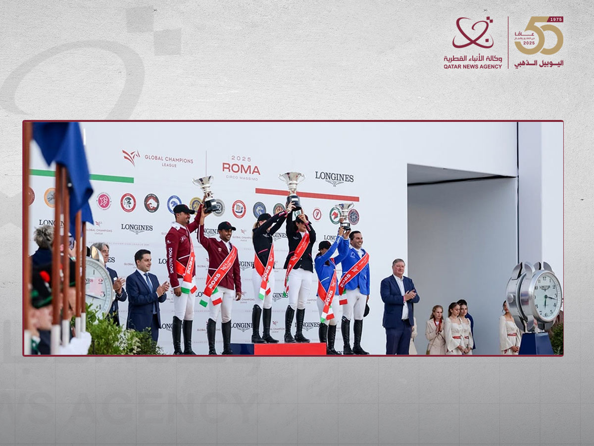 فريق "صقور الدوحة" يفوز بمركز الوصافة في دوري الأبطال للفرق بلونجين العالمية في روما