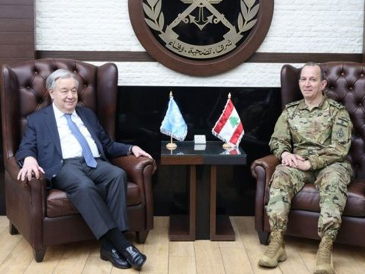 Lebanese Military Chief and UN Secretary-General Stress Stability Amid Rising Regional Tensions