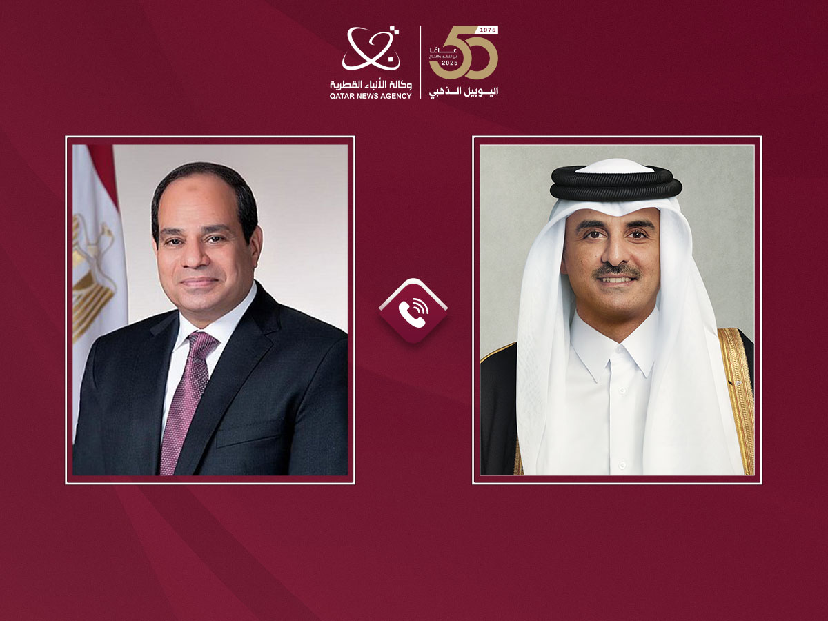 سمو الأمير يتلقى اتصالا هاتفيا من الرئيس المصري