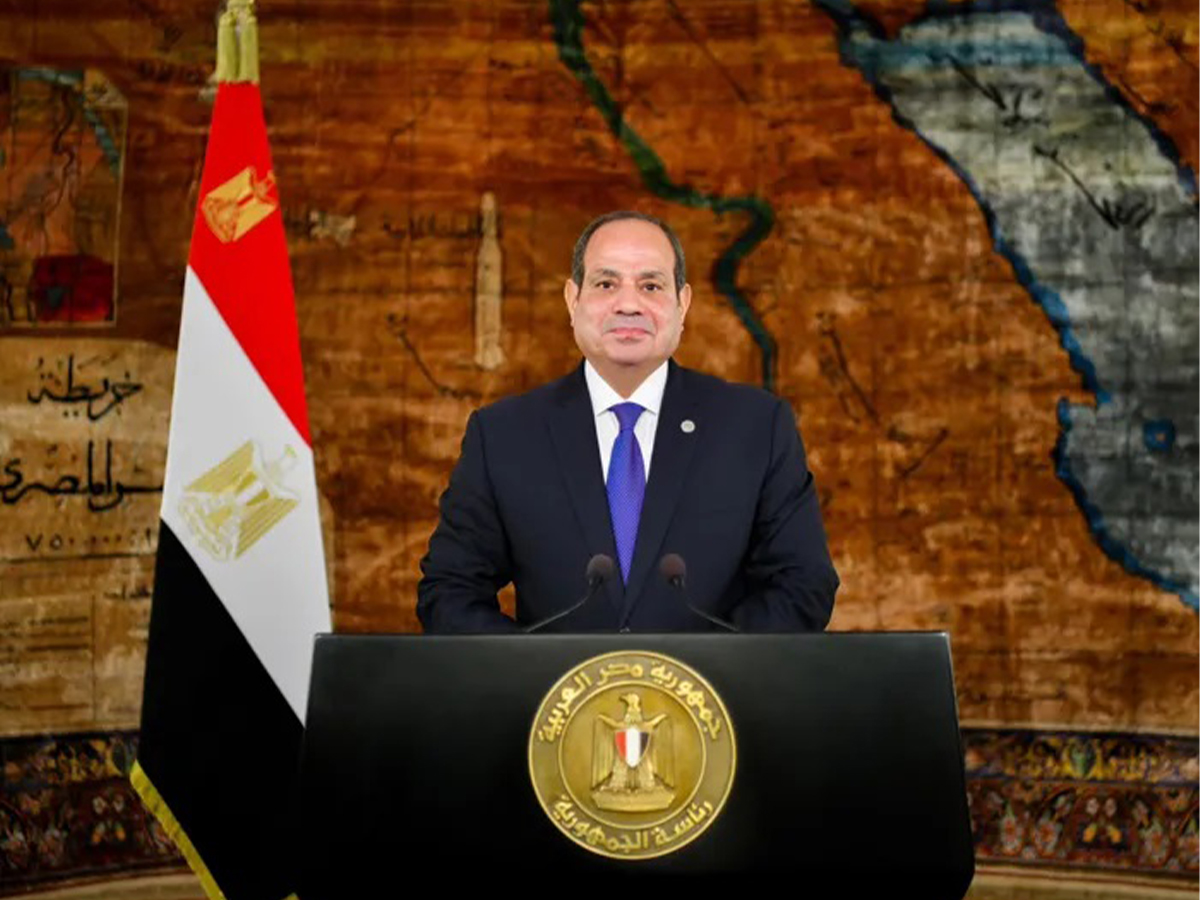 الرئيس المصري: السلام الحقيقي في الشرق الأوسط لن يتحقق إلا بقيام الدولة الفلسطينية المستقلة