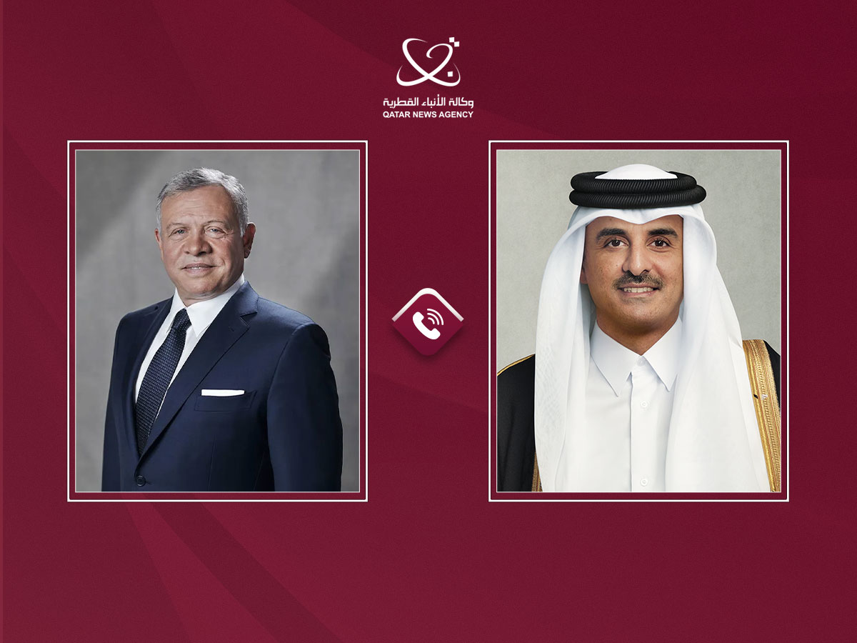 سمو الأمير يتلقى اتصالا هاتفيا من ملك الأردن